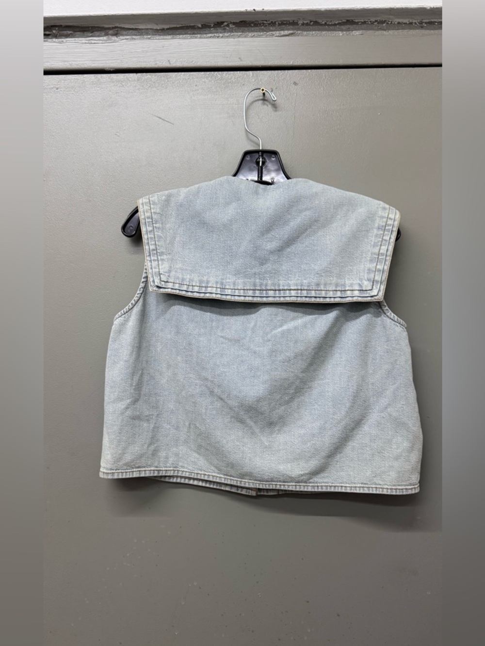 Frame The Yacht Denim Vest Sleeveless Button Front Top Women Size Small Luxury - Picture 5 of 7
